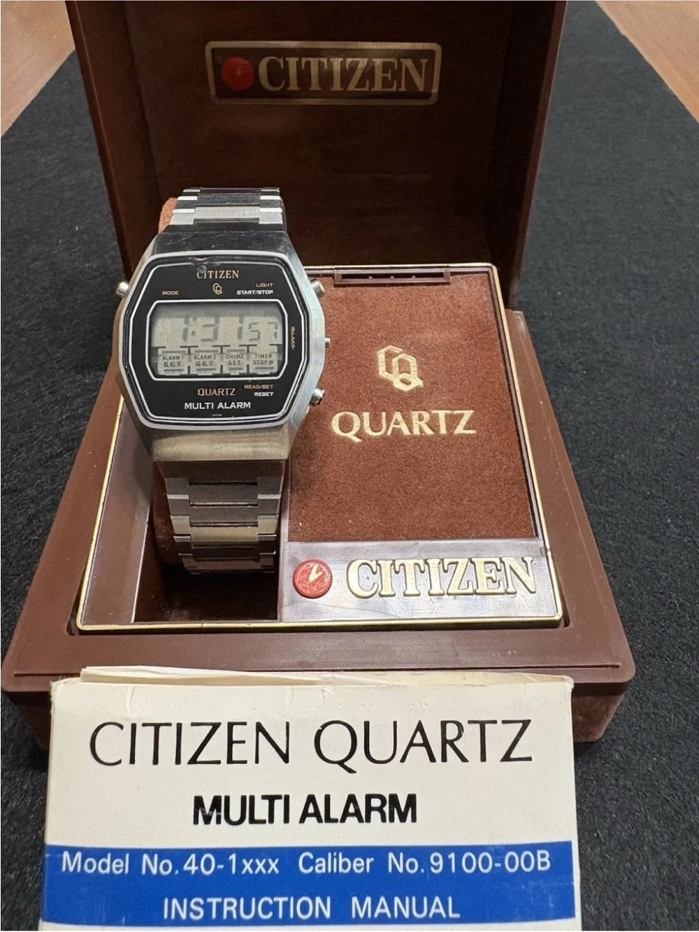 Vintage Citizen Multi Alarm 40-1919 Cal 9100 July 1978 Digital Watch BOX MANUAL